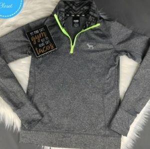 PINK VS Ultimate Quarter Zip Athletic Sweatshirt L